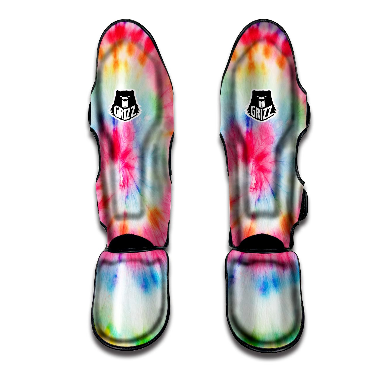 Rainbow Tie Dye Print Muay Thai Shin Guard-grizzshop