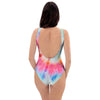 Rainbow Tie Dye Print One Piece Swimsuite-grizzshop