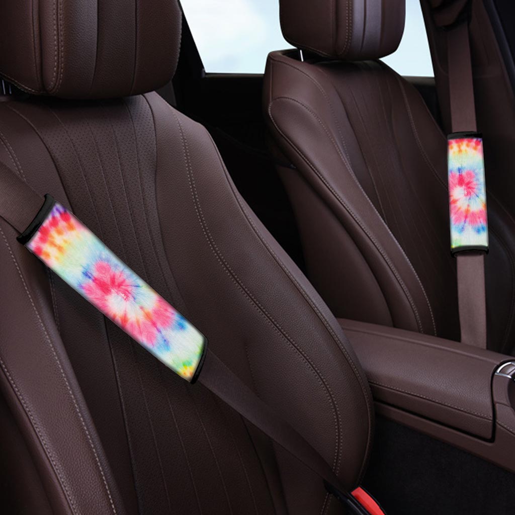 Rainbow Tie Dye Print Seat Belt Cover-grizzshop