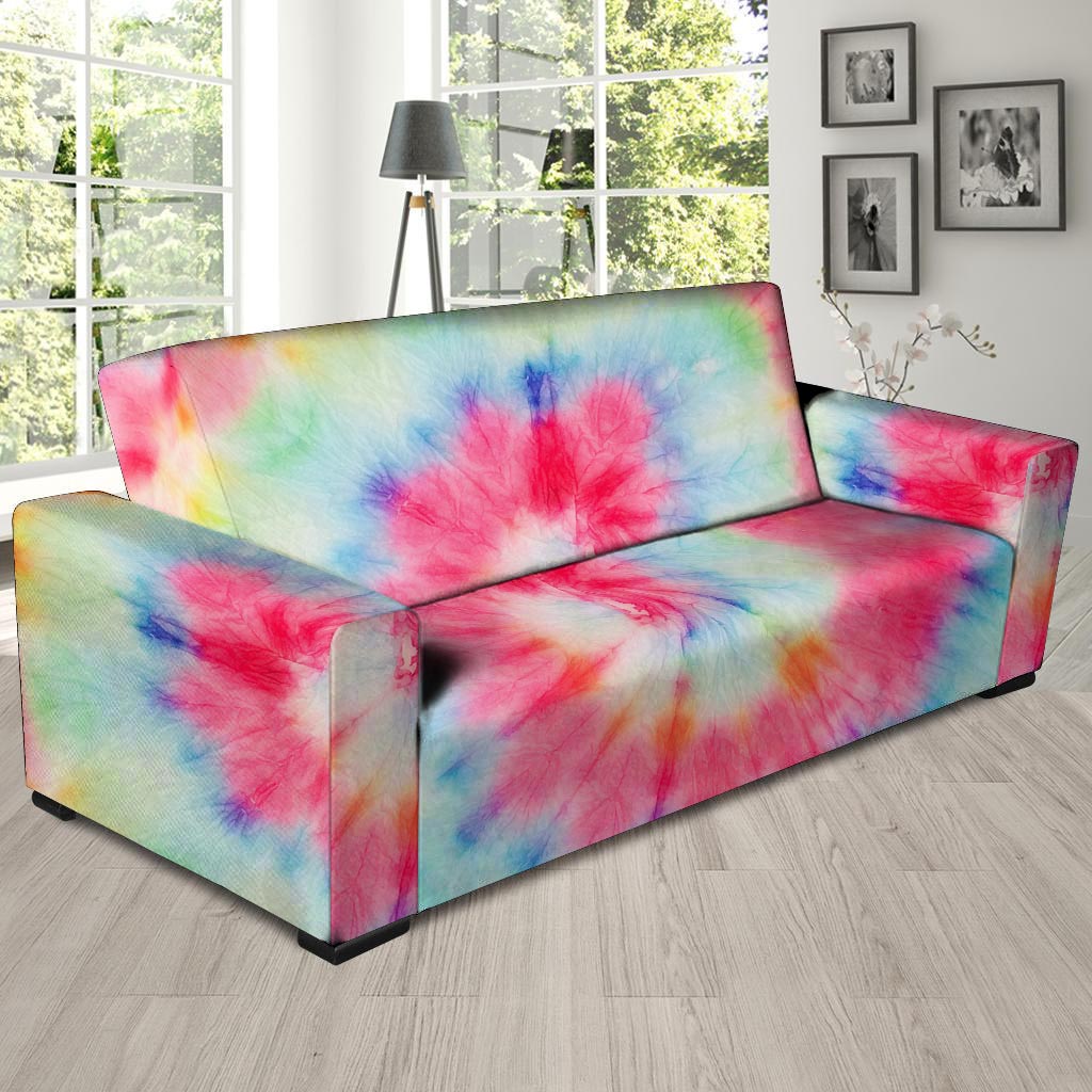 Rainbow Tie Dye Print Sofa Cover-grizzshop