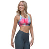 Rainbow Tie Dye Print Sports Bra-grizzshop