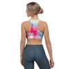 Rainbow Tie Dye Print Sports Bra-grizzshop