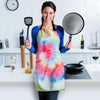 Rainbow Tie Dye Print Women's Apron-grizzshop