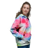 Rainbow Tie Dye Print Women's Hoodie-grizzshop