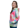 Rainbow Tie Dye Print Women's Hoodie-grizzshop