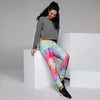 Rainbow Tie Dye Print Women's Joggers-grizzshop