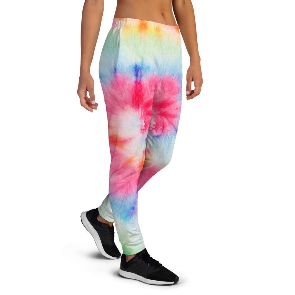 Rainbow Tie Dye Print Women's Joggers-grizzshop