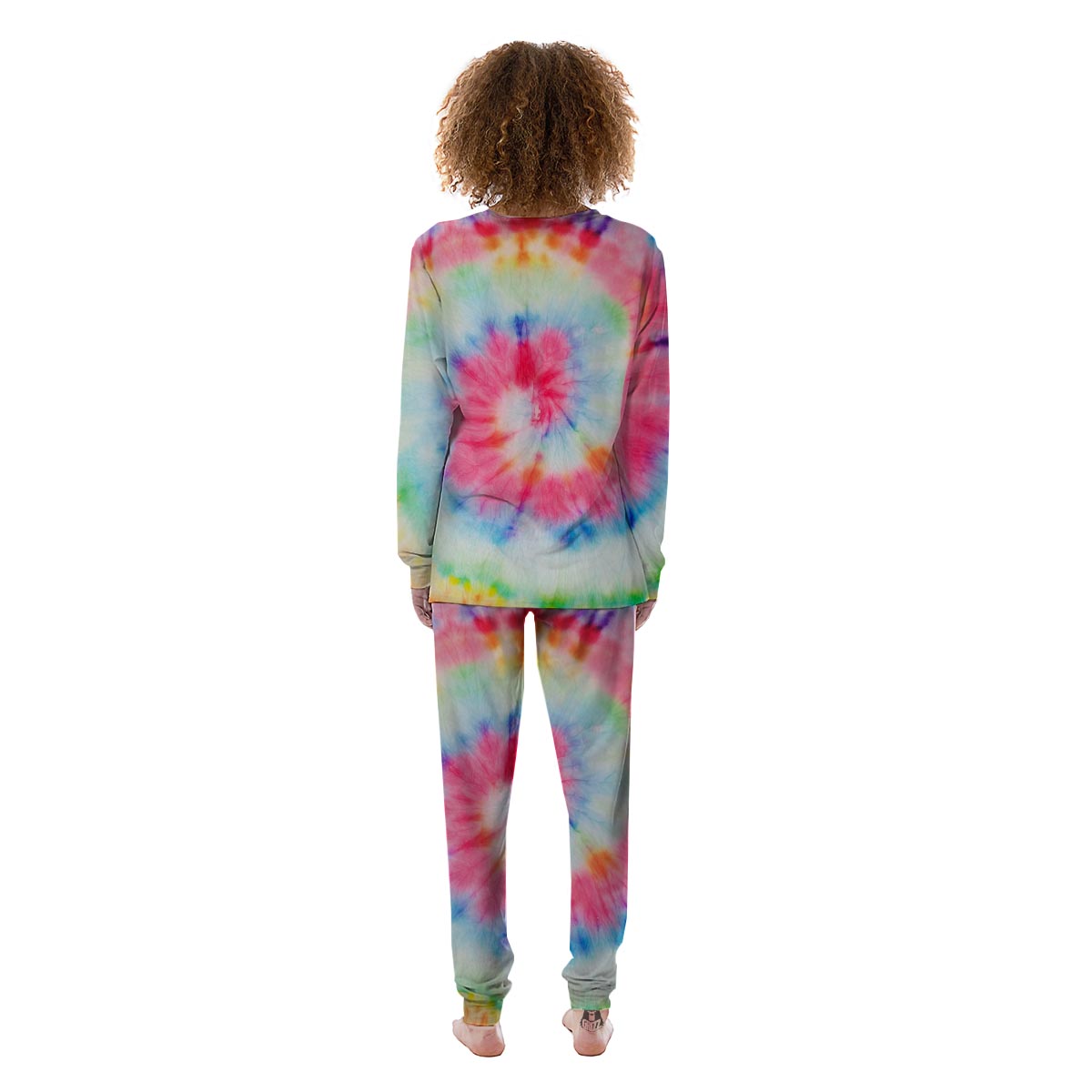 Rainbow Tie Dye Print Women's Pajamas-grizzshop