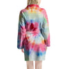 Rainbow Tie Dye Print Women's Robe-grizzshop