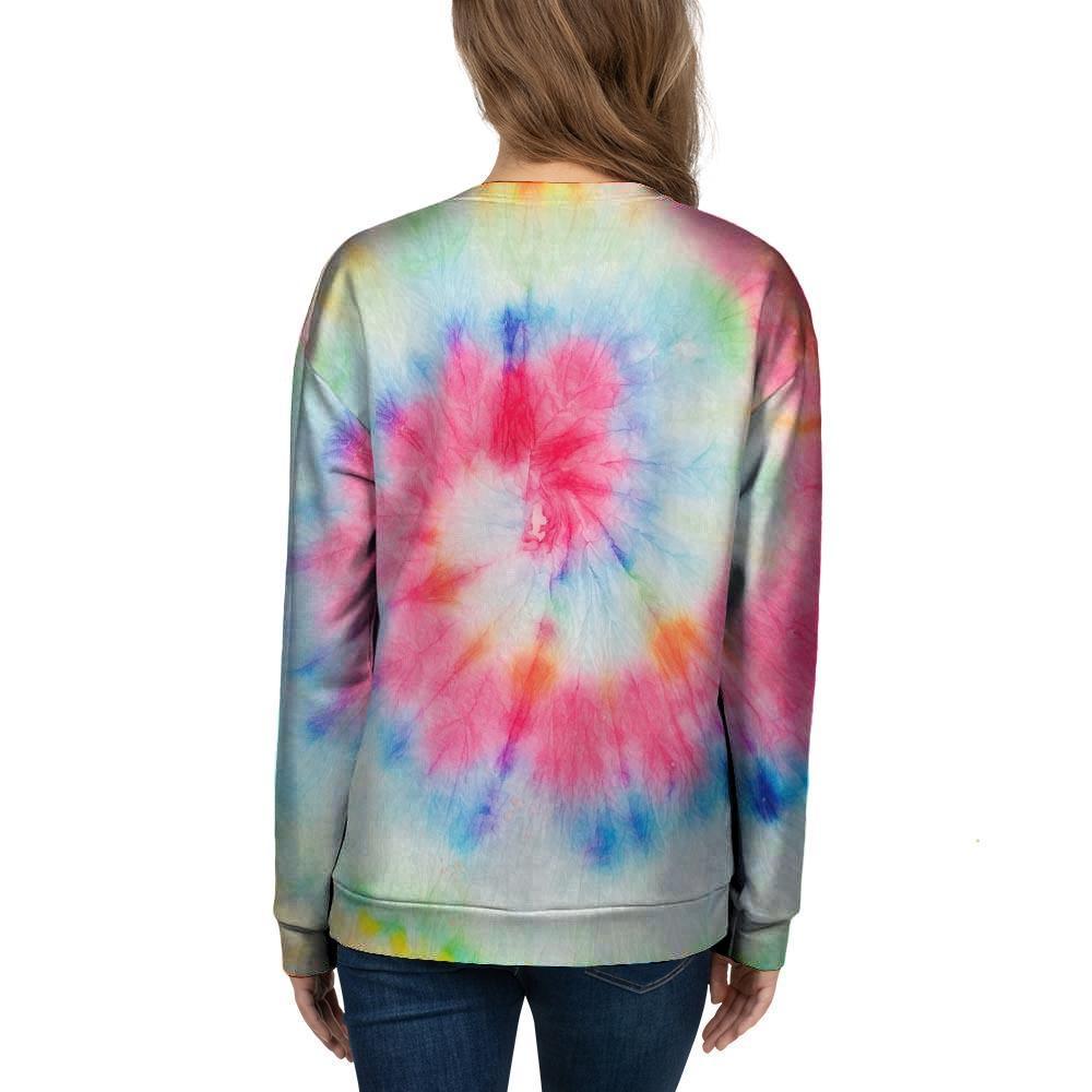 Rainbow Tie Dye Print Women's Sweatshirt-grizzshop