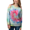 Rainbow Tie Dye Print Women's Sweatshirt-grizzshop