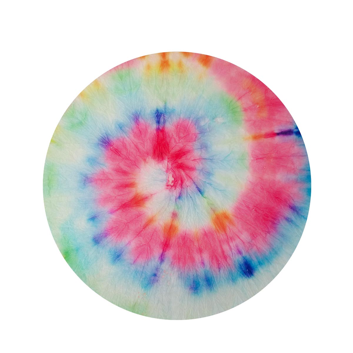 Rainbow Tie Dye Round Rug-grizzshop