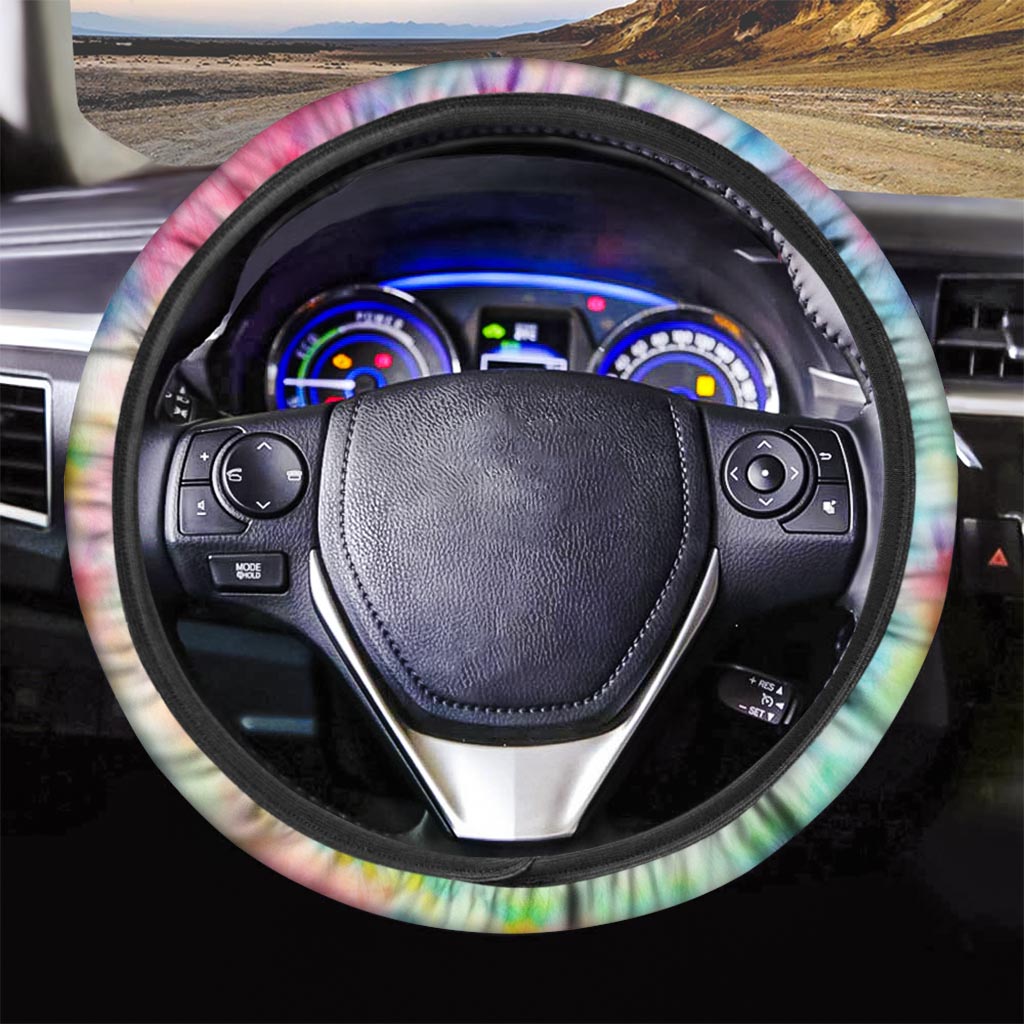 Rainbow Tie Dye Steering Wheel Cover-grizzshop