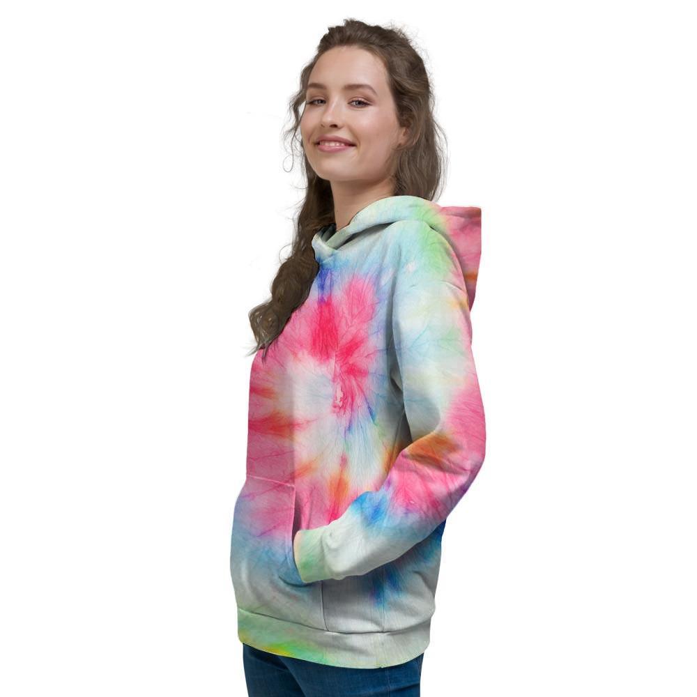 Rainbow Tie Dye Women's Hoodie-grizzshop