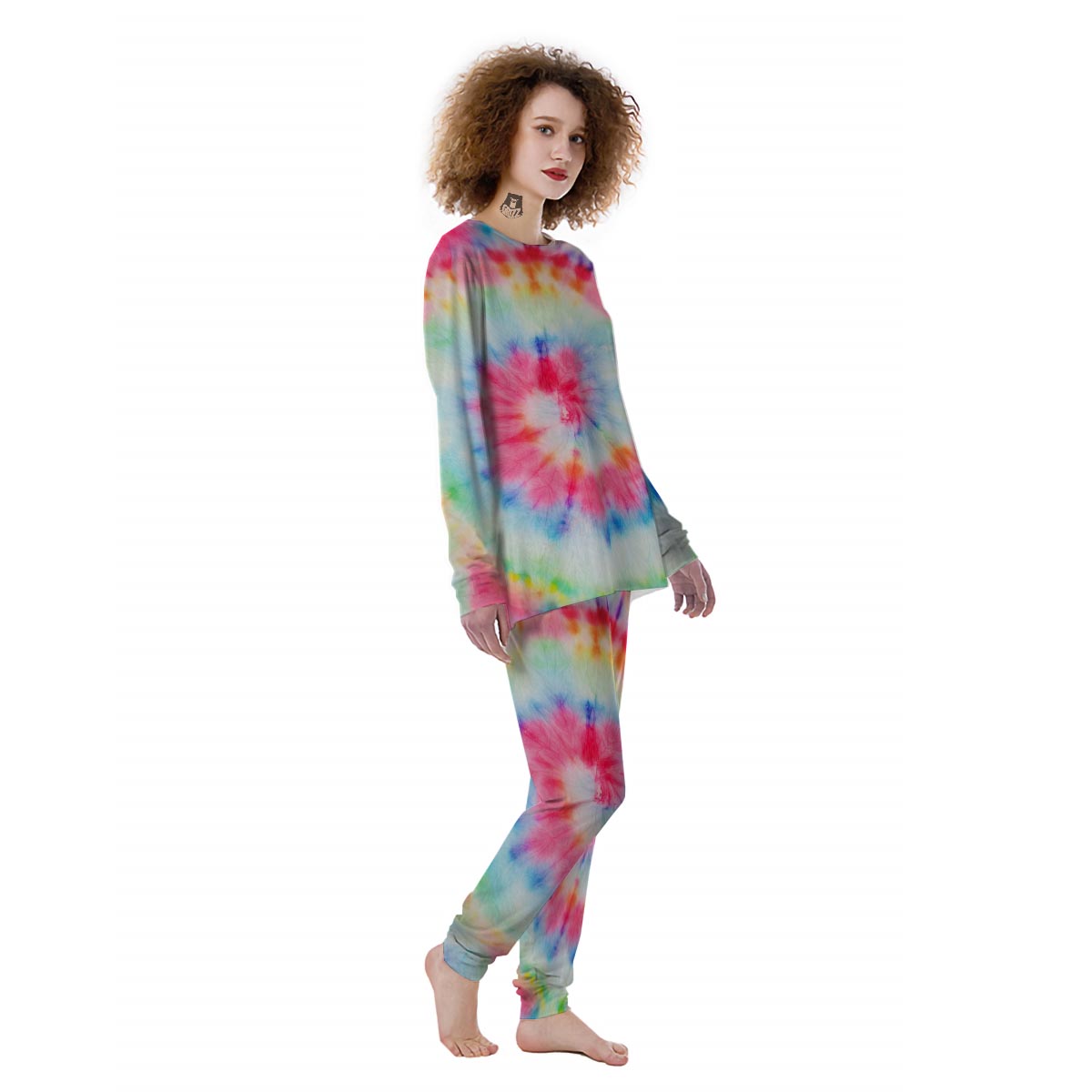 Rainbow Tie Dye Women's Pajamas-grizzshop