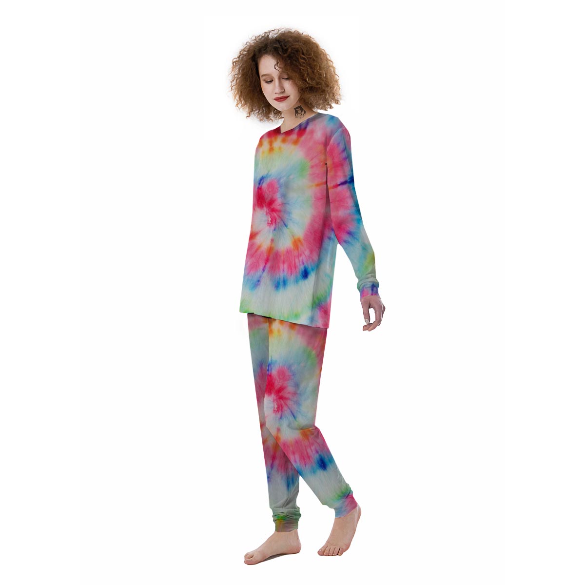 Rainbow Tie Dye Women's Pajamas-grizzshop