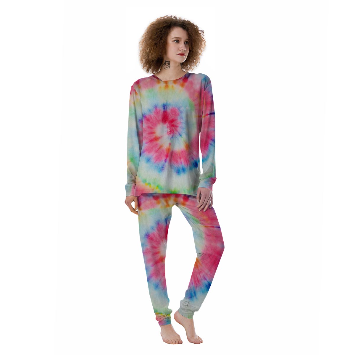 Rainbow Tie Dye Women's Pajamas-grizzshop