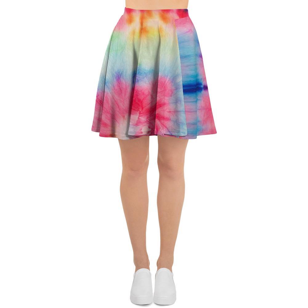 Rainbow Tie Dye Women's Skirt-grizzshop