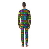 Rainbow Tiger Eyes Print Pattern Men's Pajamas-grizzshop