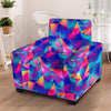 Rainbow Triangle Geometric Armchair Cover-grizzshop