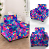 Rainbow Triangle Geometric Armchair Cover-grizzshop