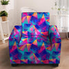 Rainbow Triangle Geometric Armchair Cover-grizzshop