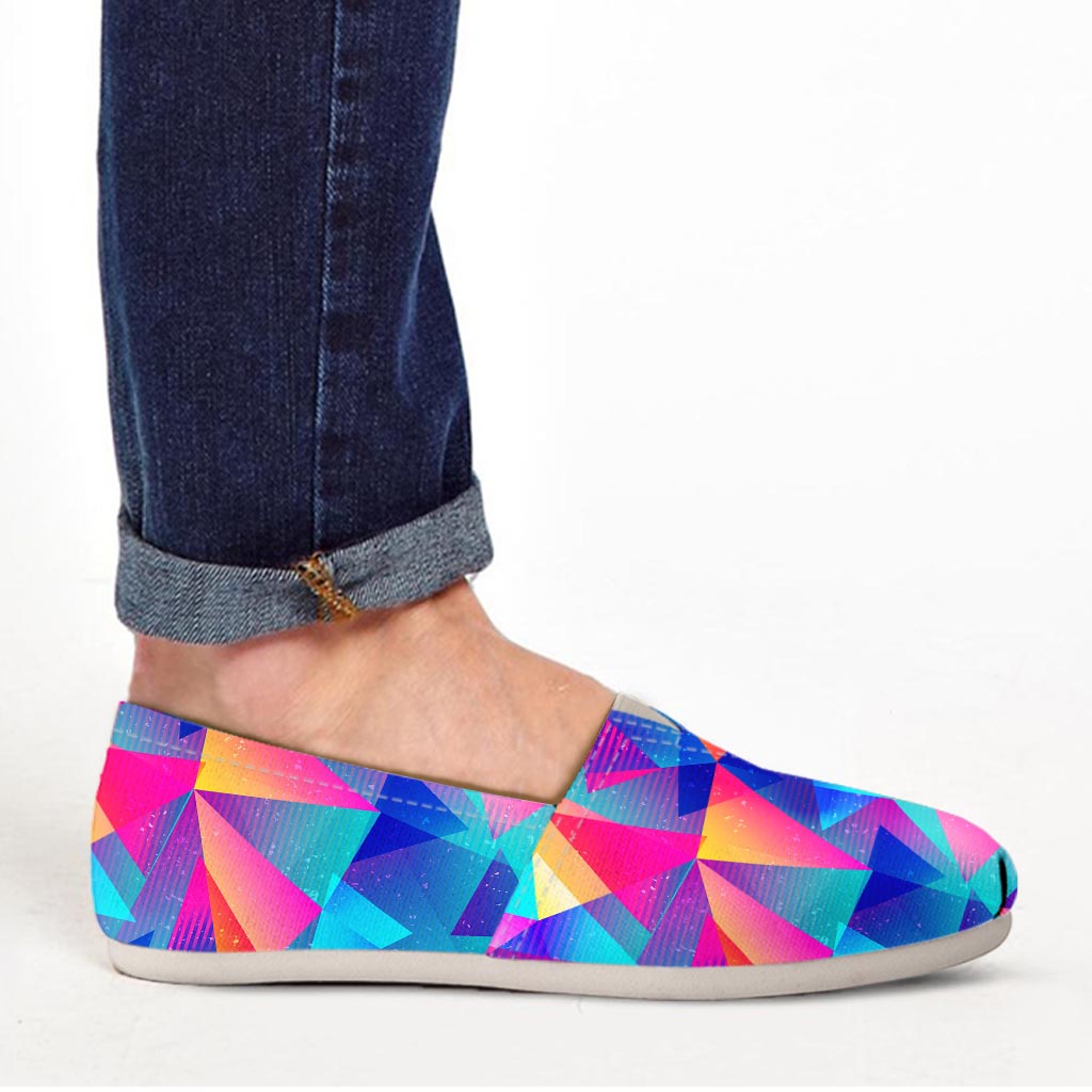 Rainbow Triangle Geometric Canvas Shoes-grizzshop