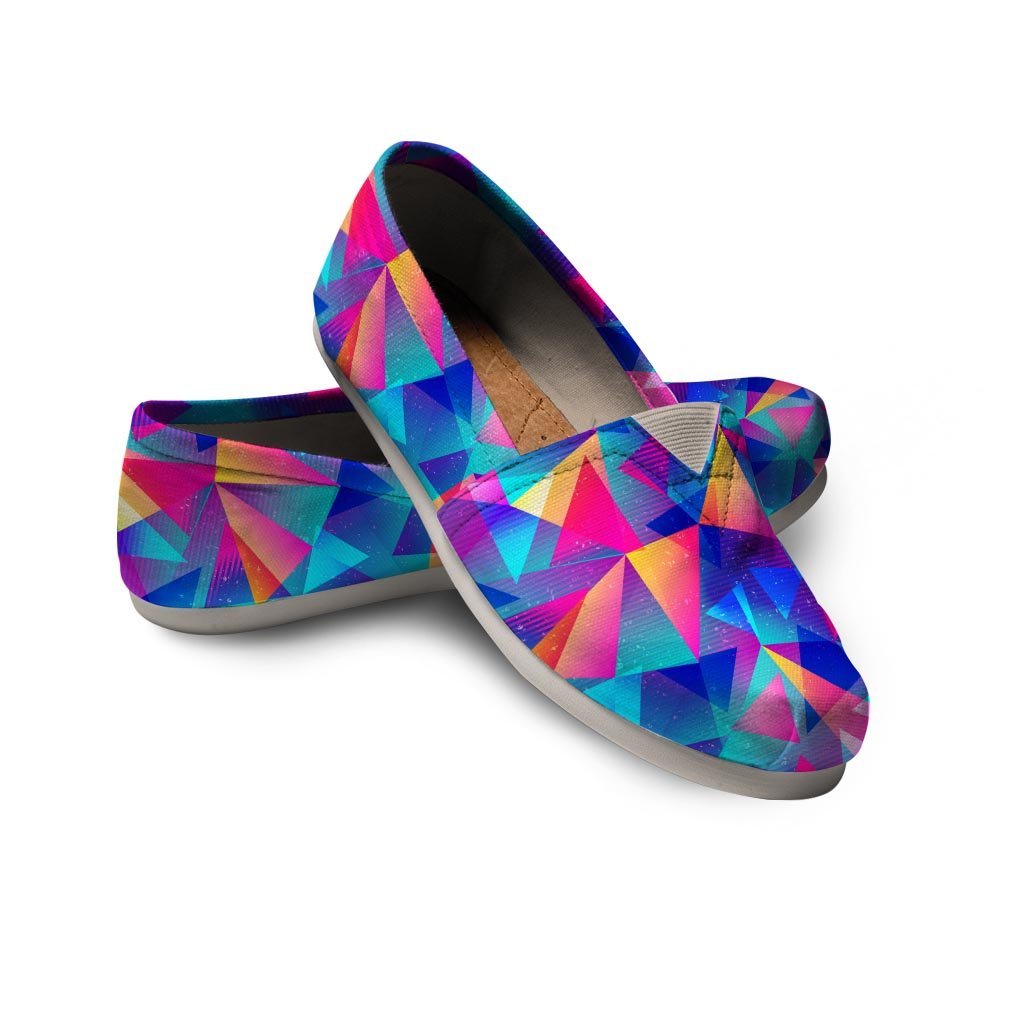 Rainbow Triangle Geometric Canvas Shoes-grizzshop