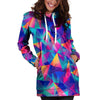 Rainbow Triangle Geometric Hoodie Dress-grizzshop