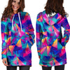 Rainbow Triangle Geometric Hoodie Dress-grizzshop