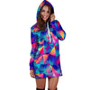 Rainbow Triangle Geometric Hoodie Dress-grizzshop