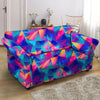 Rainbow Triangle Geometric Loveseat Cover-grizzshop