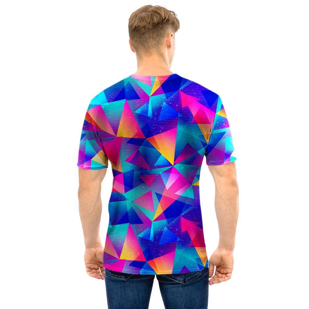 Rainbow Triangle Geometric Men T Shirt-grizzshop