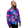 Rainbow Triangle Geometric Men's Bomber Jacket-grizzshop