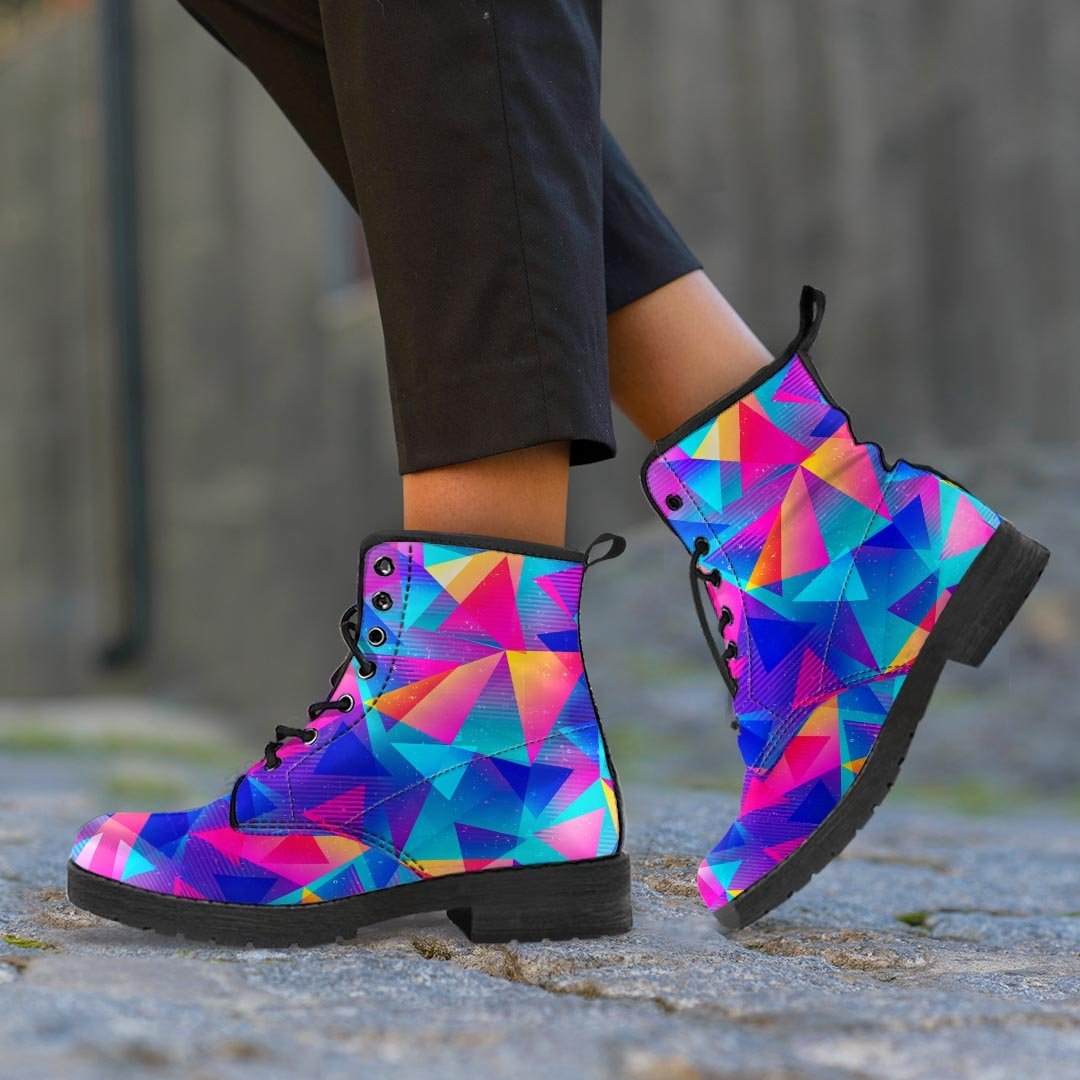 Rainbow Triangle Geometric Men's Boots-grizzshop