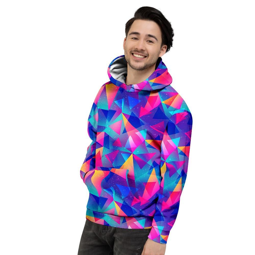 Rainbow Triangle Geometric Men's Hoodie-grizzshop