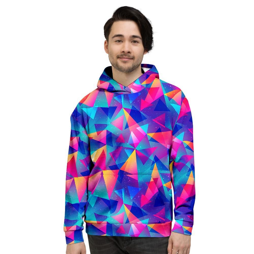 Rainbow Triangle Geometric Men's Hoodie-grizzshop