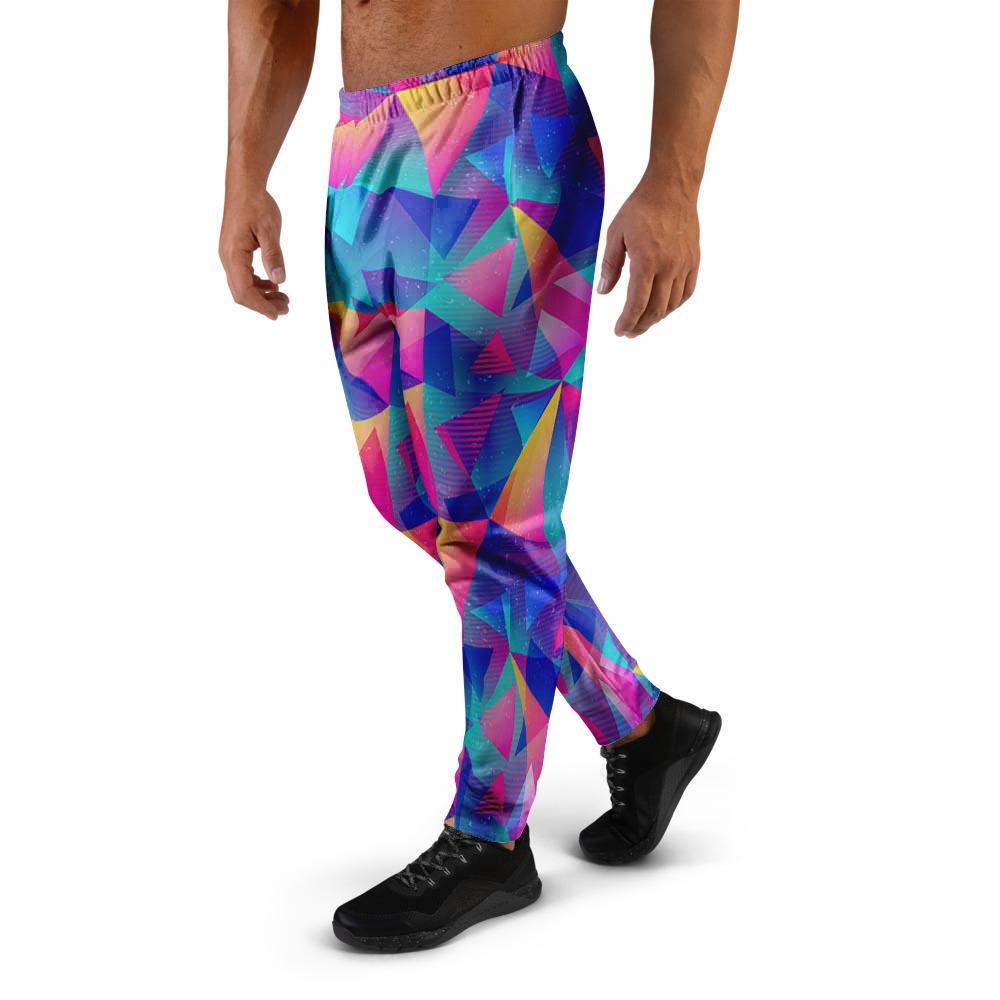 Rainbow Triangle Geometric Men's Joggers-grizzshop