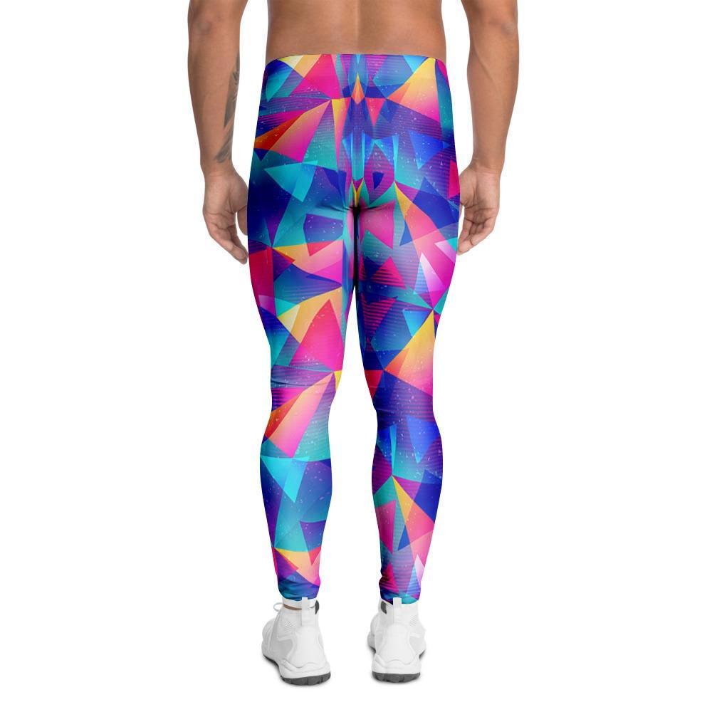 Rainbow Triangle Geometric Men's Leggings-grizzshop