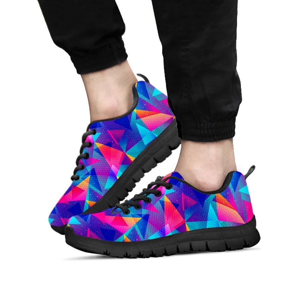 Rainbow Triangle Geometric Men's Sneakers-grizzshop