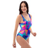 Rainbow Triangle Geometric One Piece Swimsuite-grizzshop