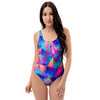 Rainbow Triangle Geometric One Piece Swimsuite-grizzshop