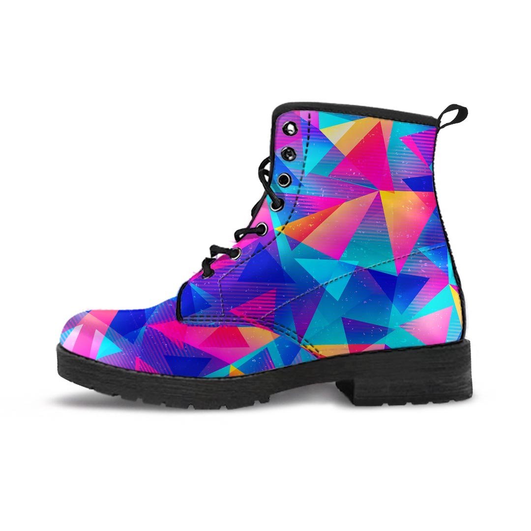 Rainbow Triangle Geometric Women's Boots-grizzshop