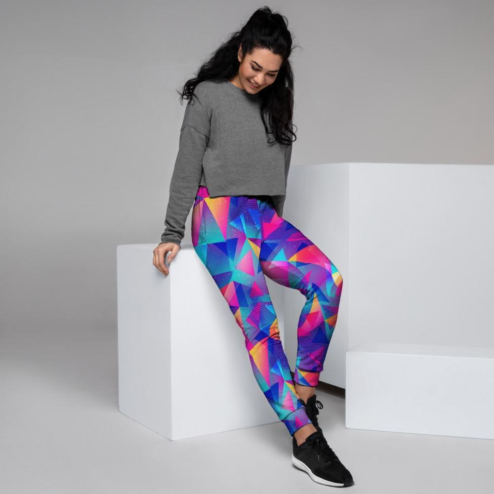 Rainbow Triangle Geometric Women's Joggers-grizzshop