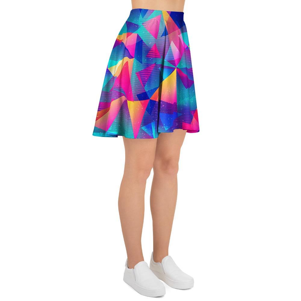 Rainbow Triangle Geometric Women's Skirt-grizzshop