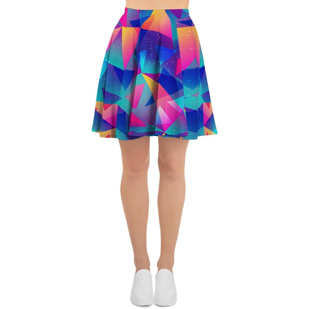 Rainbow Triangle Geometric Women's Skirt-grizzshop