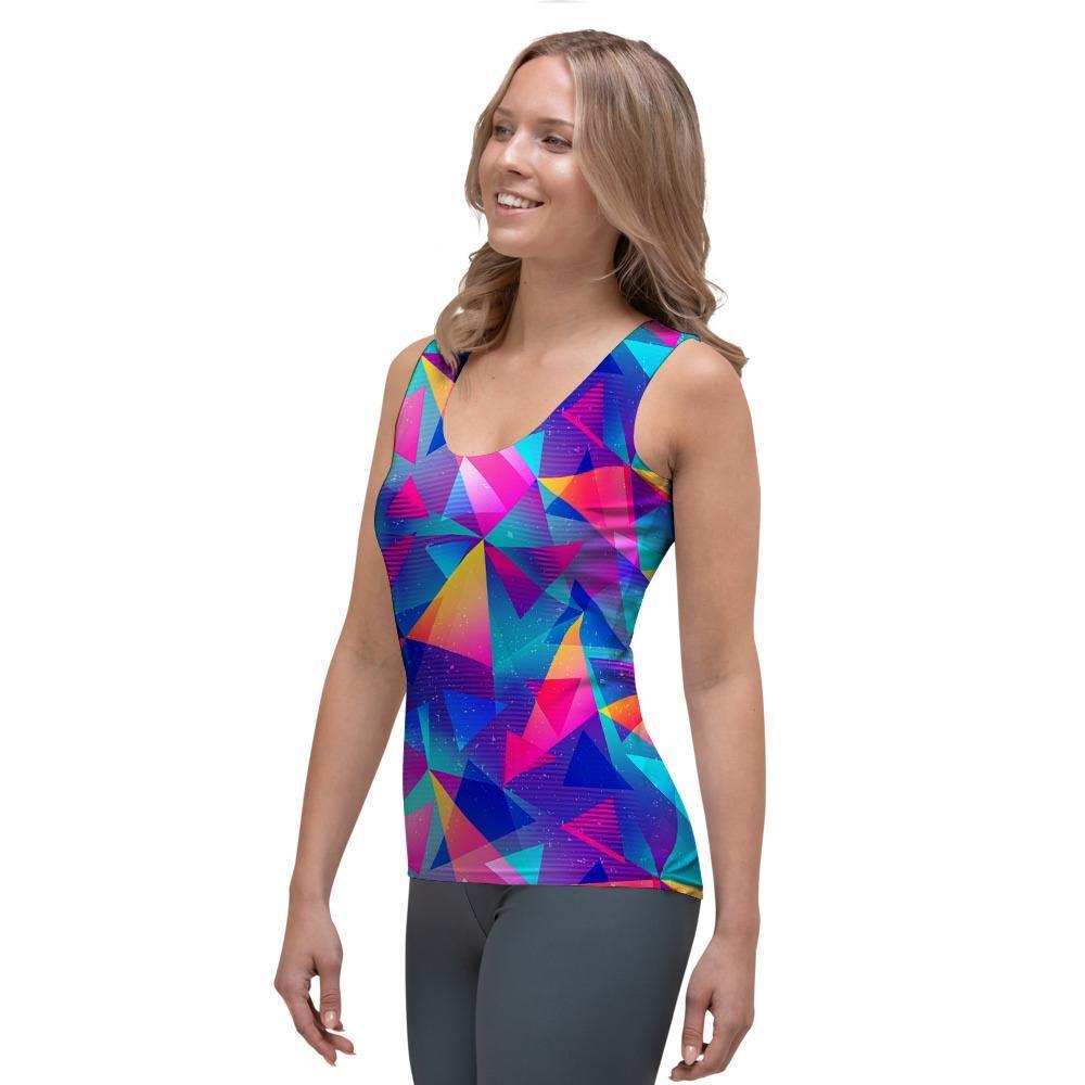 Rainbow Triangle Geometric Women's Tank Top-grizzshop