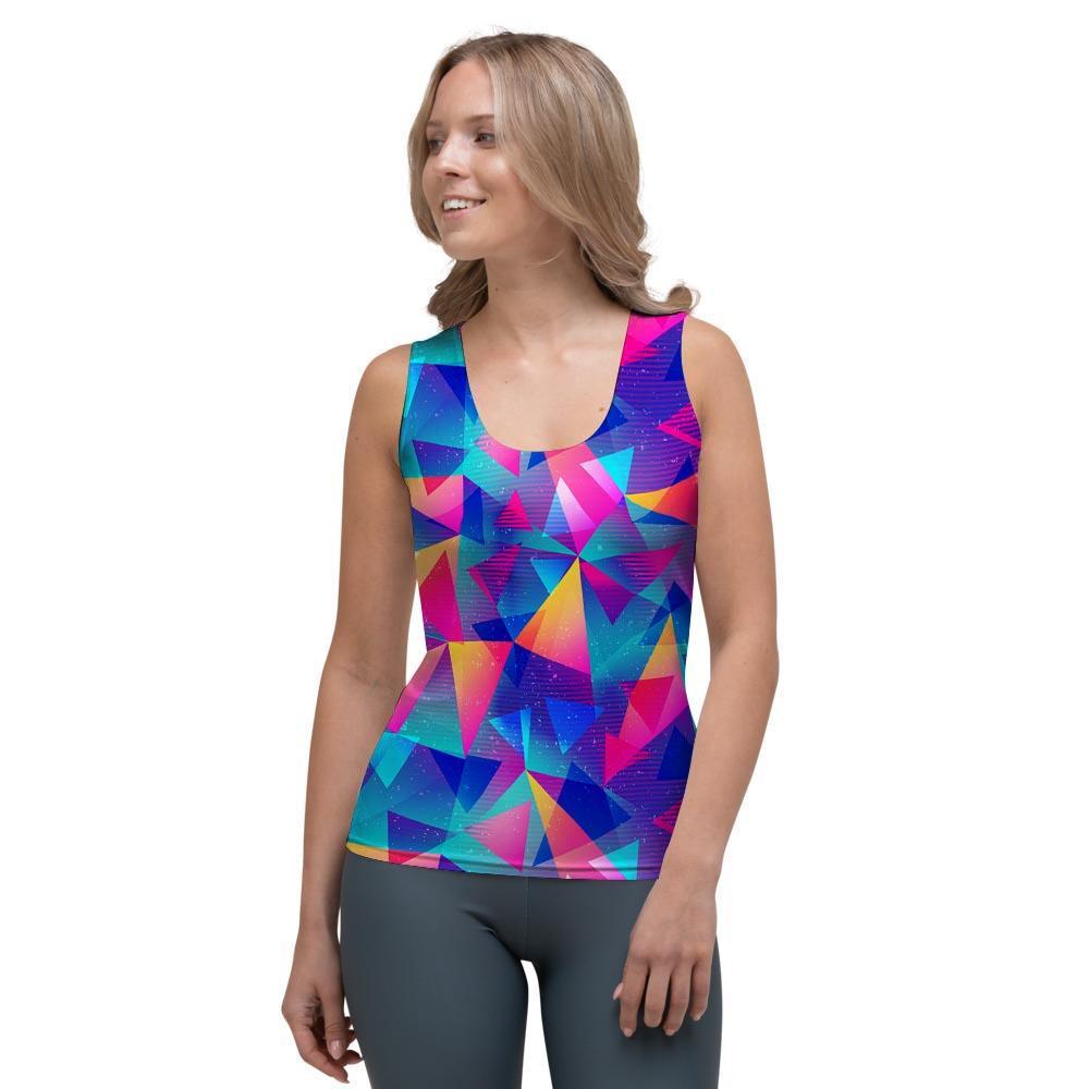 Rainbow Triangle Geometric Women's Tank Top-grizzshop