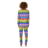 Rainbow Wave Striped Print Women's Pajamas-grizzshop