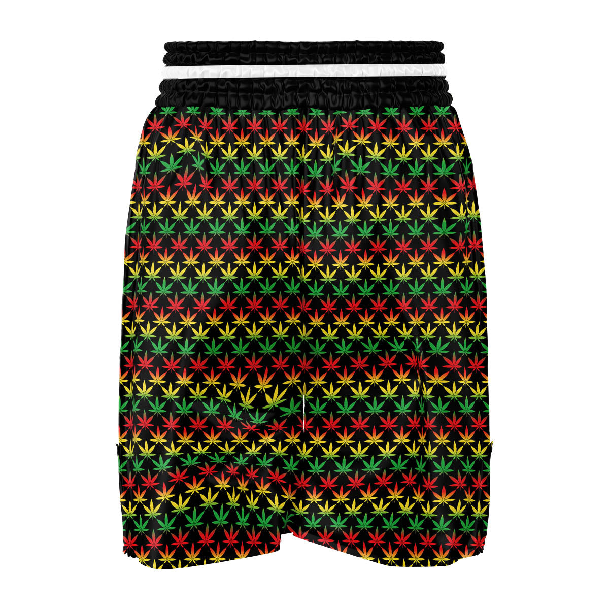 Rasta Cannabis Print Pattern Boxing Shorts-grizzshop